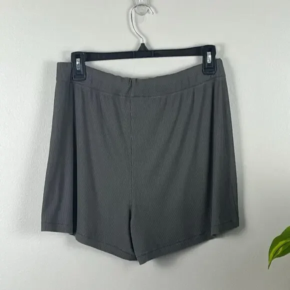 Skims Gray Ribbed Boxers Size Medium - Picture 3 of 10